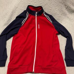 IZOD Men's Advantage Performance Stretch Red Track Jacket - Large